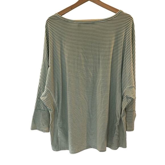 AnyBody Shirt Stripe Dolman Sleeve Women’s Size L - Picture 3 of 9